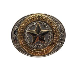 Texas Sesquicentennial 1836-1986 Belt Buckle By RHODES Collectors Society No. 00